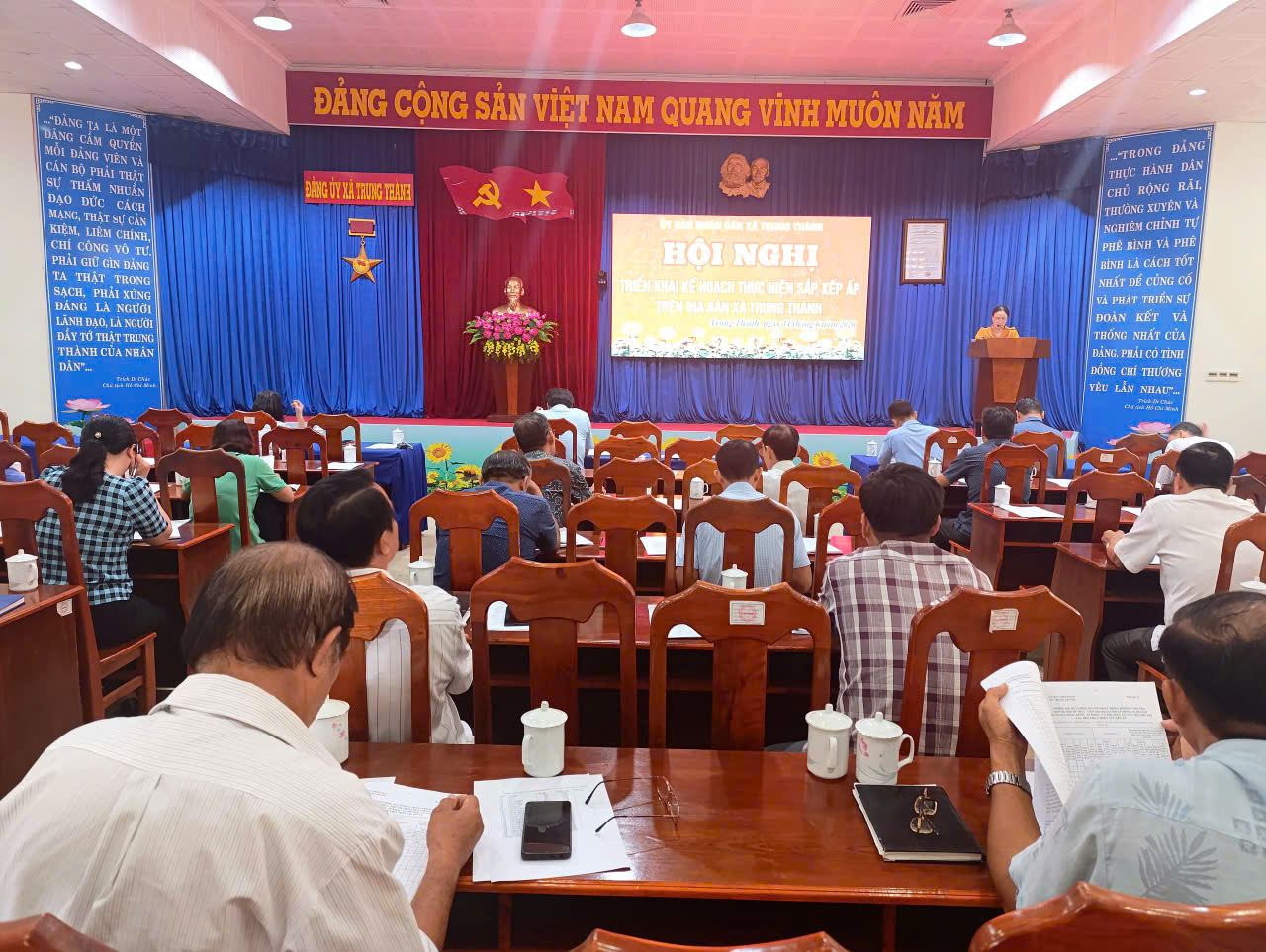Trung Thành tổ chức hội nghị triển khai kế hoạch, đề án sáp nhập ấp trên địa bàn xã